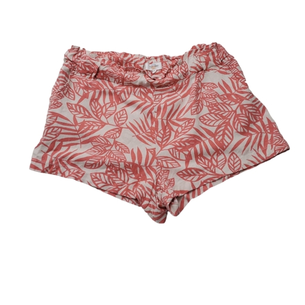 Cali 1850 Linen Blend Floral Paper Bag Waist Shorts Women's size L